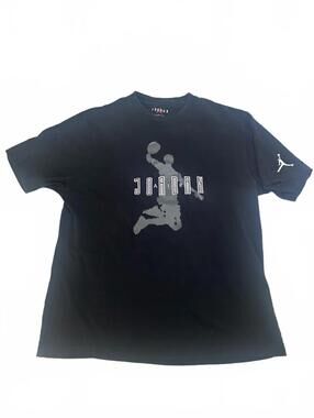 Michael Jordan Dunk Shirt Black Large L Nike Jumpman Mens NBA